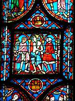 Paris, Sainte Chapelle (haute), Vitrail, Flagellation du Christ